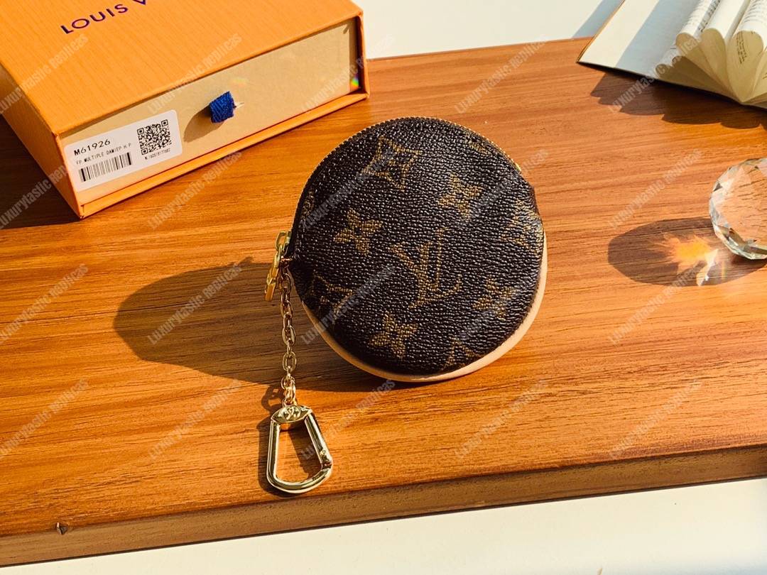 LV Round Coin Purse Monogram with Chain