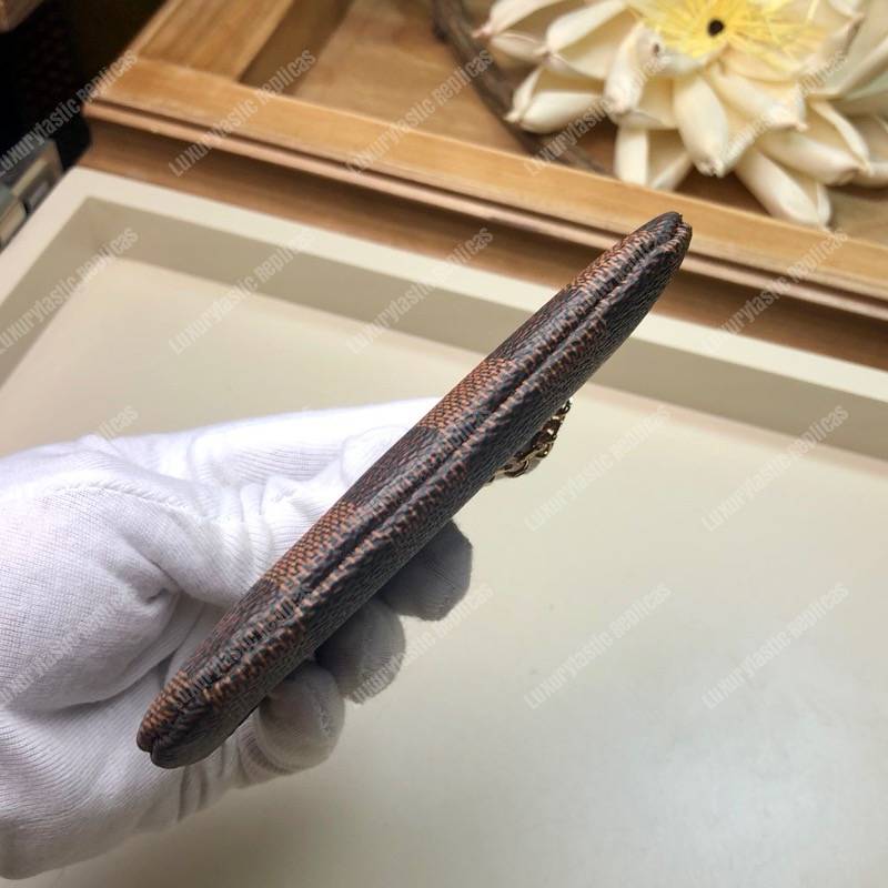 LV Key Pouch Damier Ebene Canvas