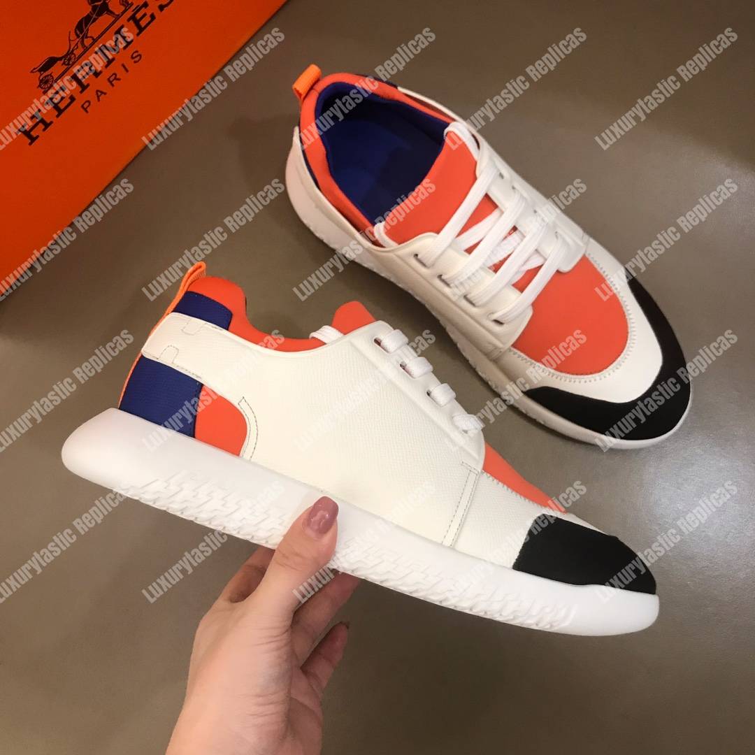 H**mes trail sneaker multicolore orange