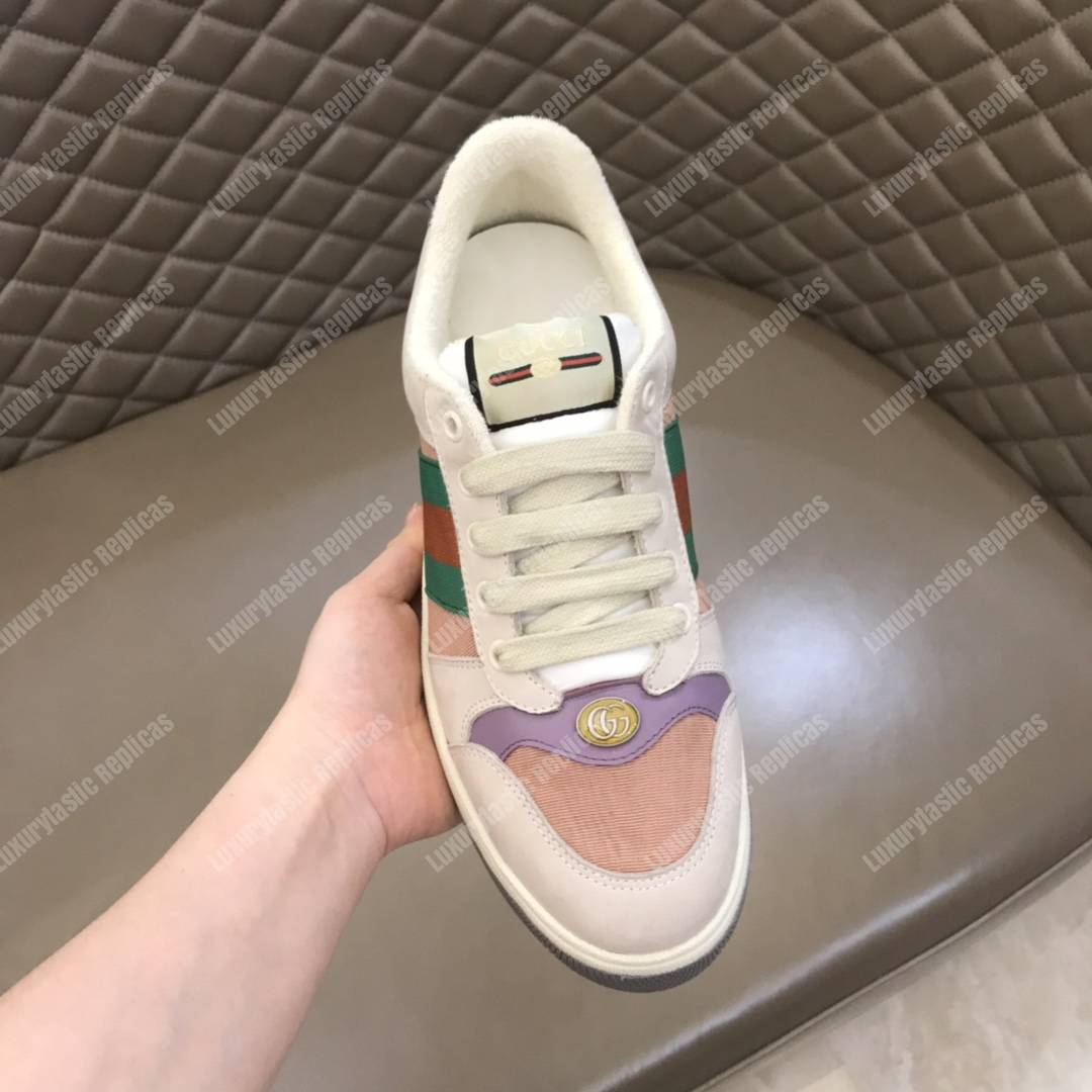 G*u*i women’s screener leather sneaker lilac