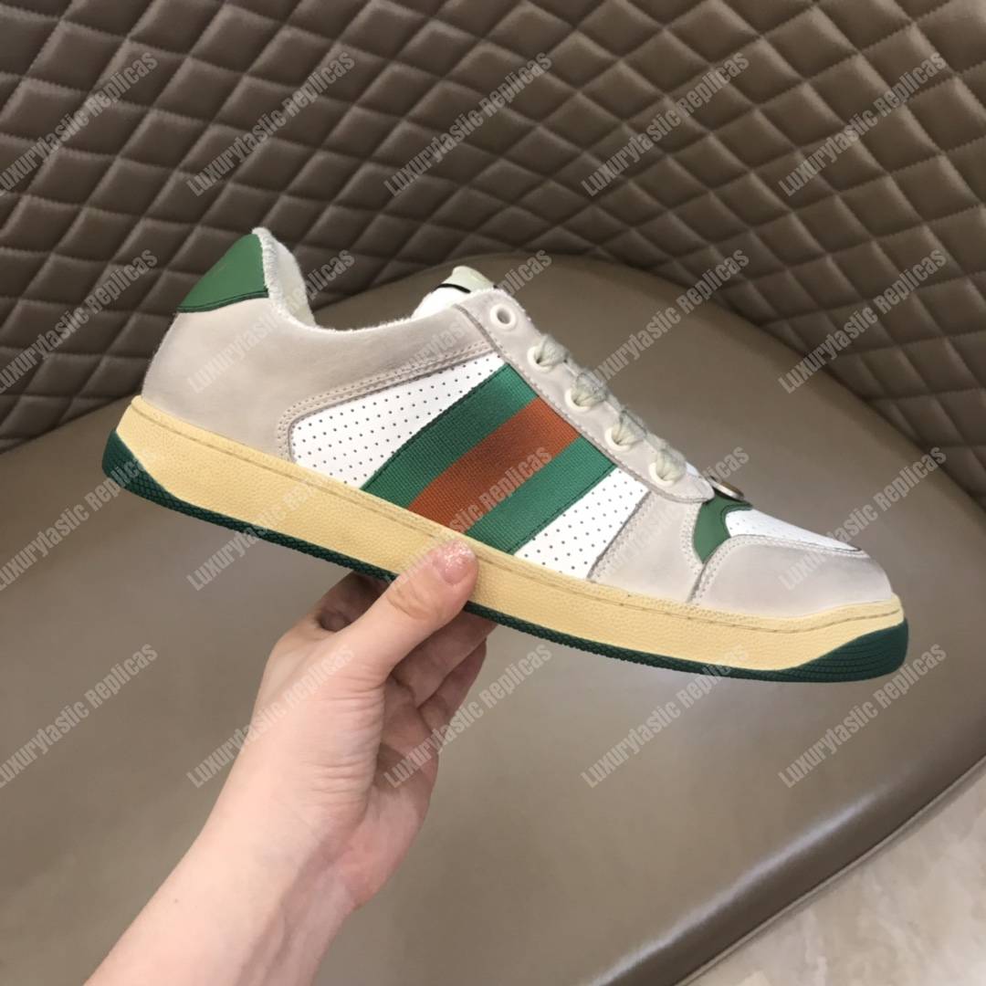 G*u*i screener leather sneaker white