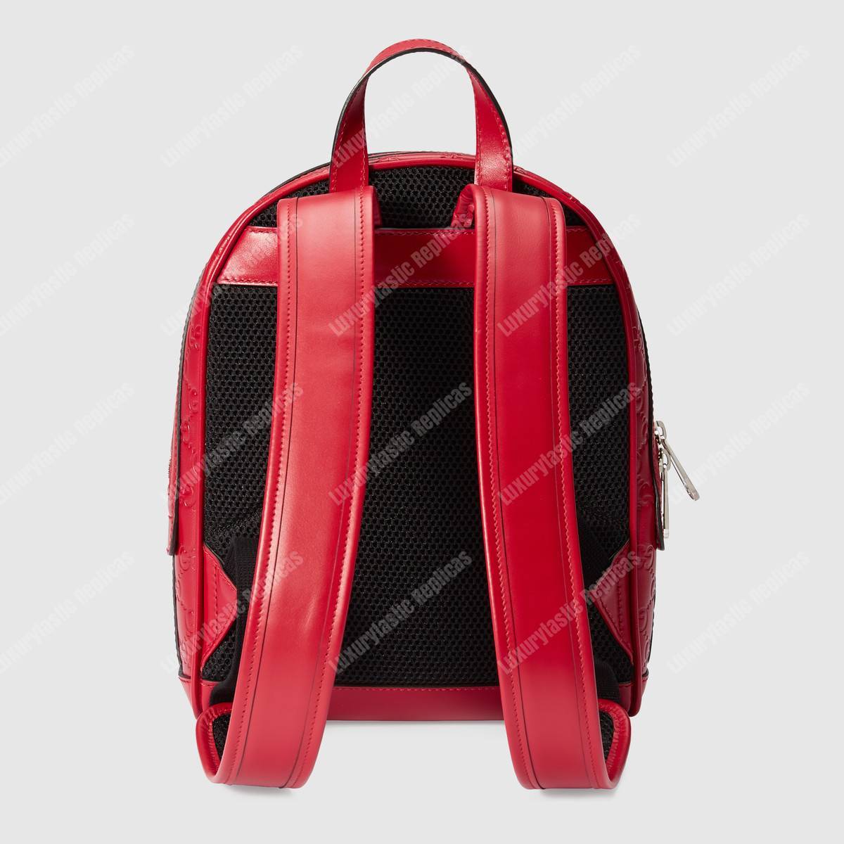 G*u*i signature leather backpack red