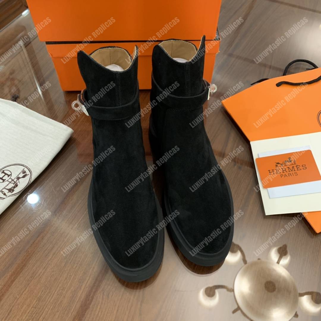 H**mes veo ankle boot black