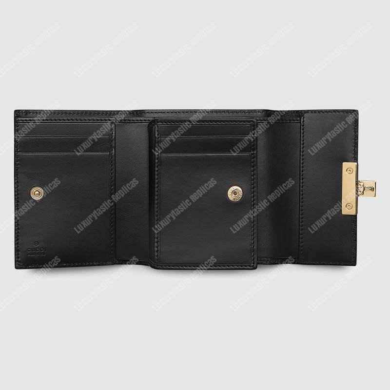 G*u*i gg padlock wallet black