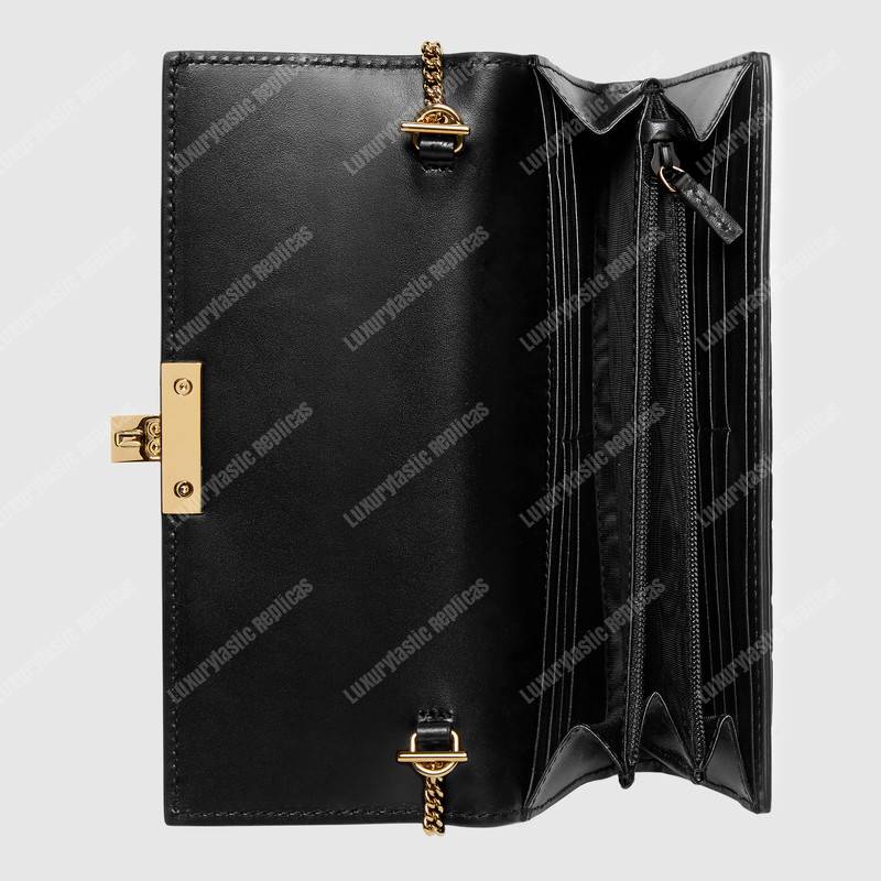 G*u*i gg padlock continental wallet black