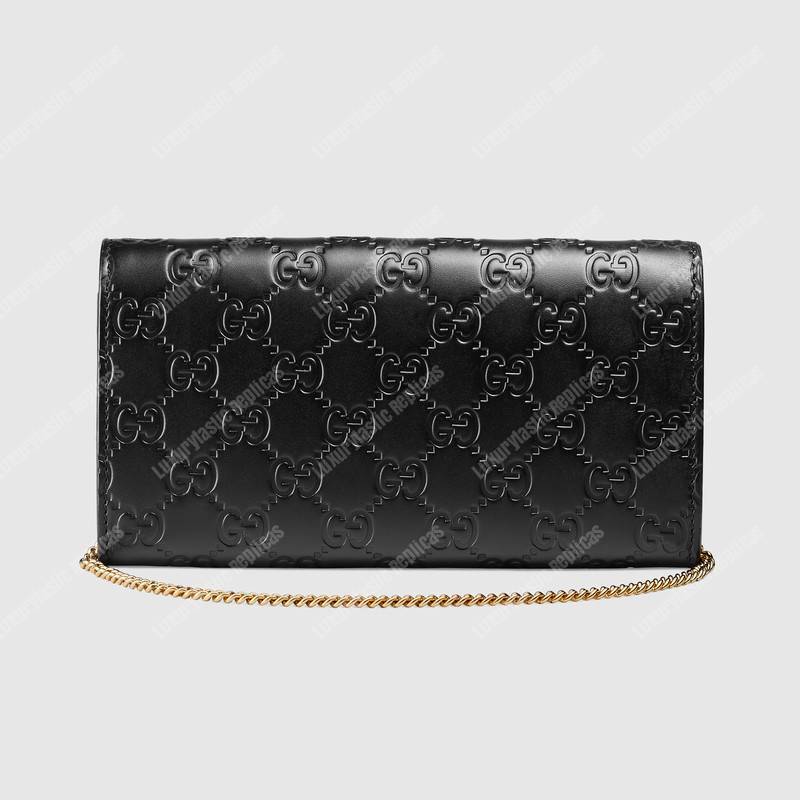G*u*i gg padlock continental wallet black