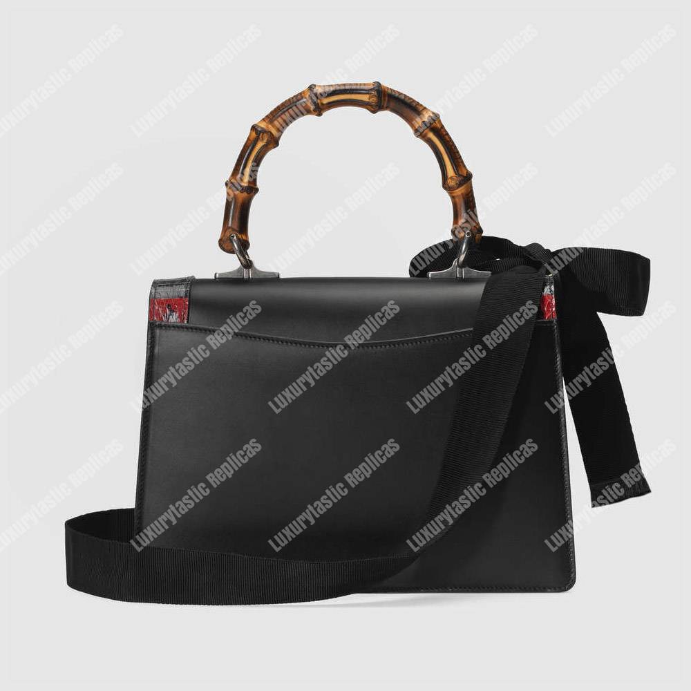 G*u*i lilith leather top handle bag black