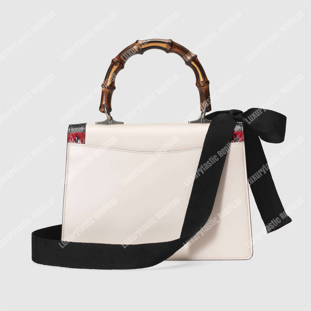 G*u*i lilith leather top handle bag white