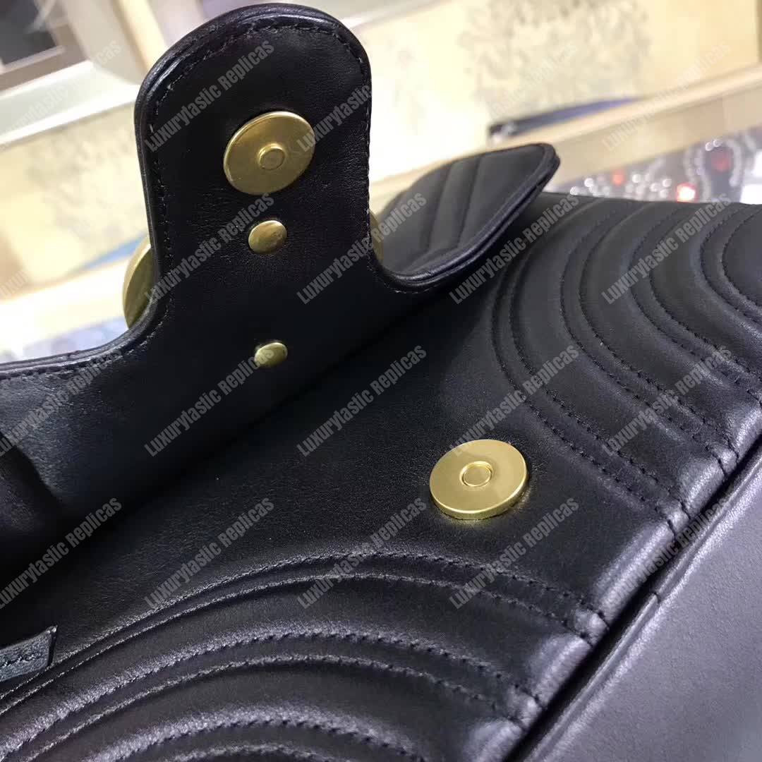 G*u*i gg marmont small shoulder bag black