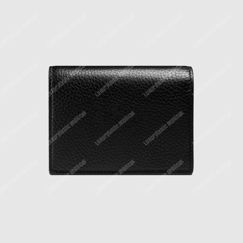 G*u*i animalier card case black with bee