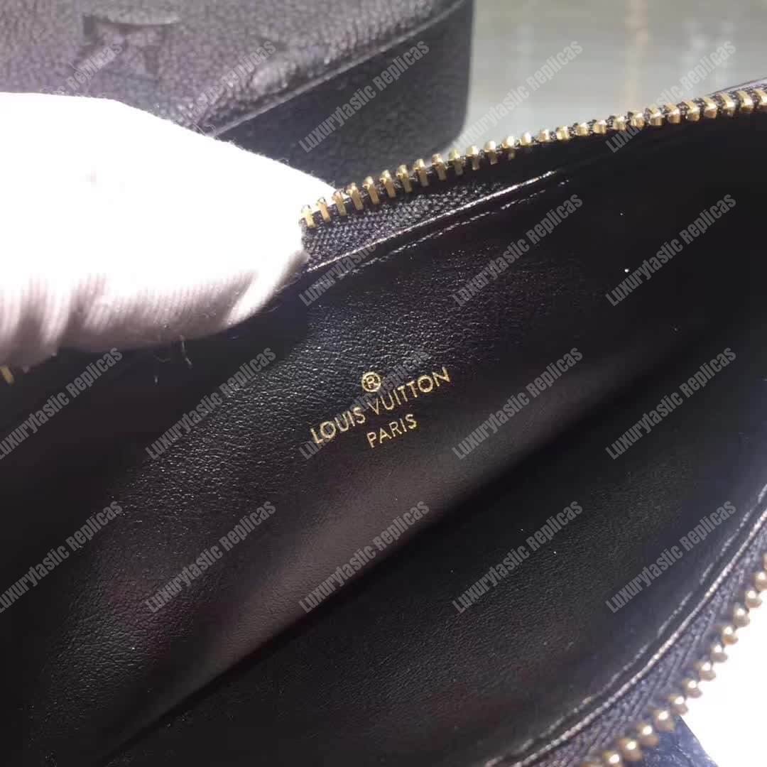 LV Pochette Felicie Bag Monogram Leather Noir