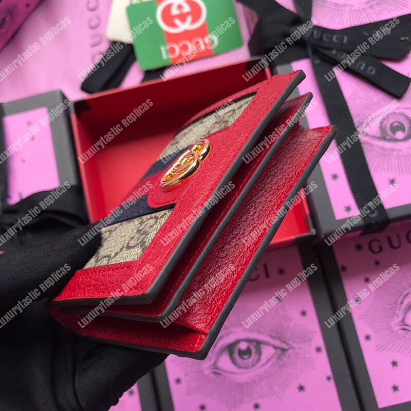 G*u*i ophidia gg card case red