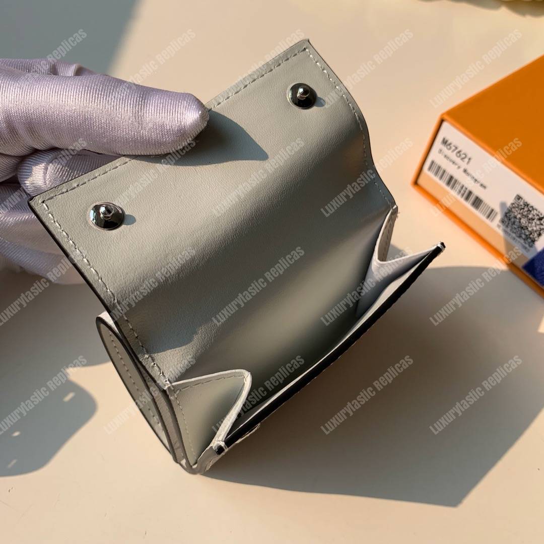 LV Discovery Compact Wallet K45 Taiga Monogram Antartica