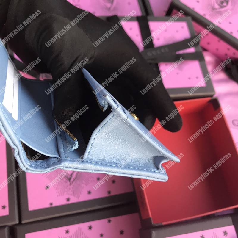 G*u*i gg marmont card case wallet aquamarine