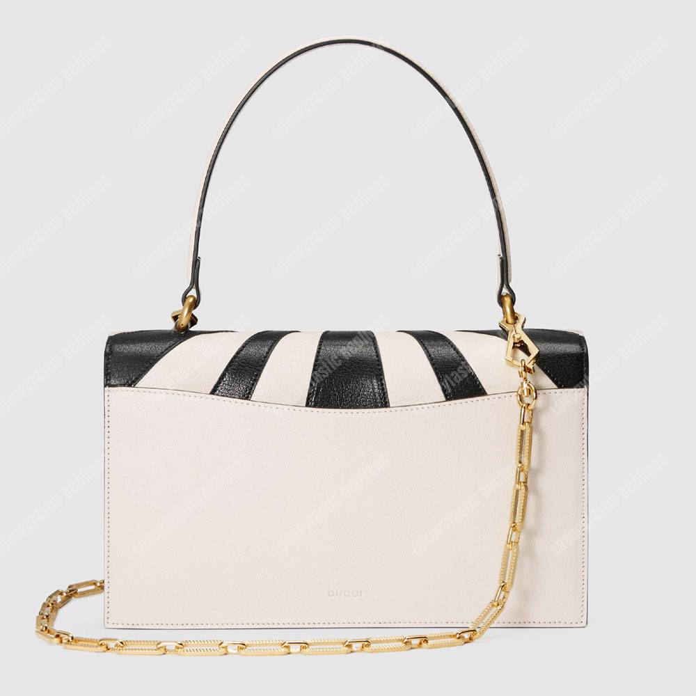 G*u*i osiride leather top handle bag white