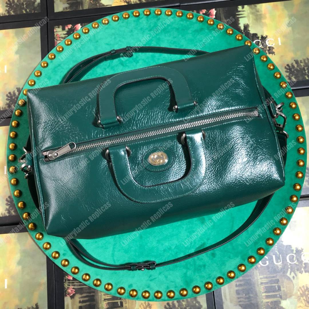 G*u*i soft leather backpack dark green