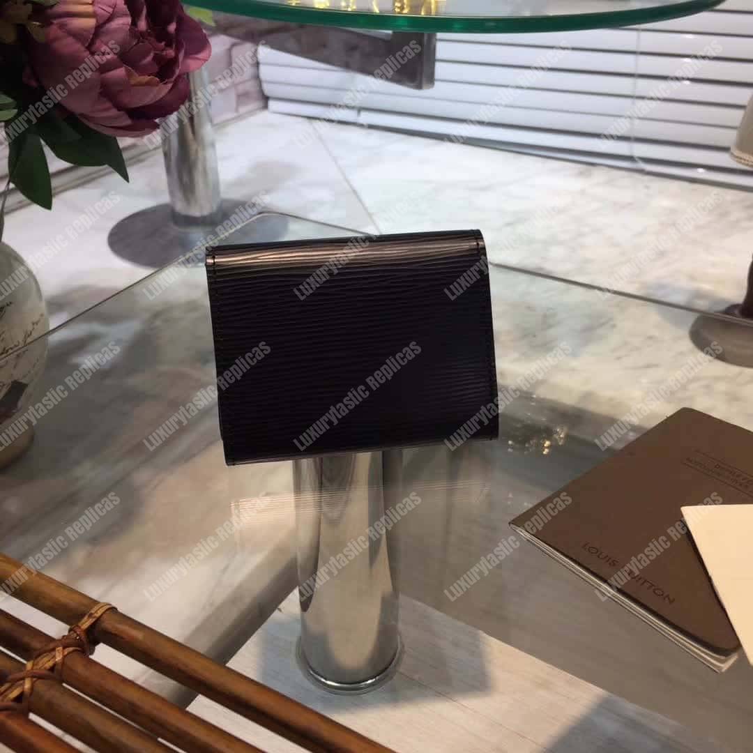 LV Enveloppe Carte De Visite Epi Leather Noir