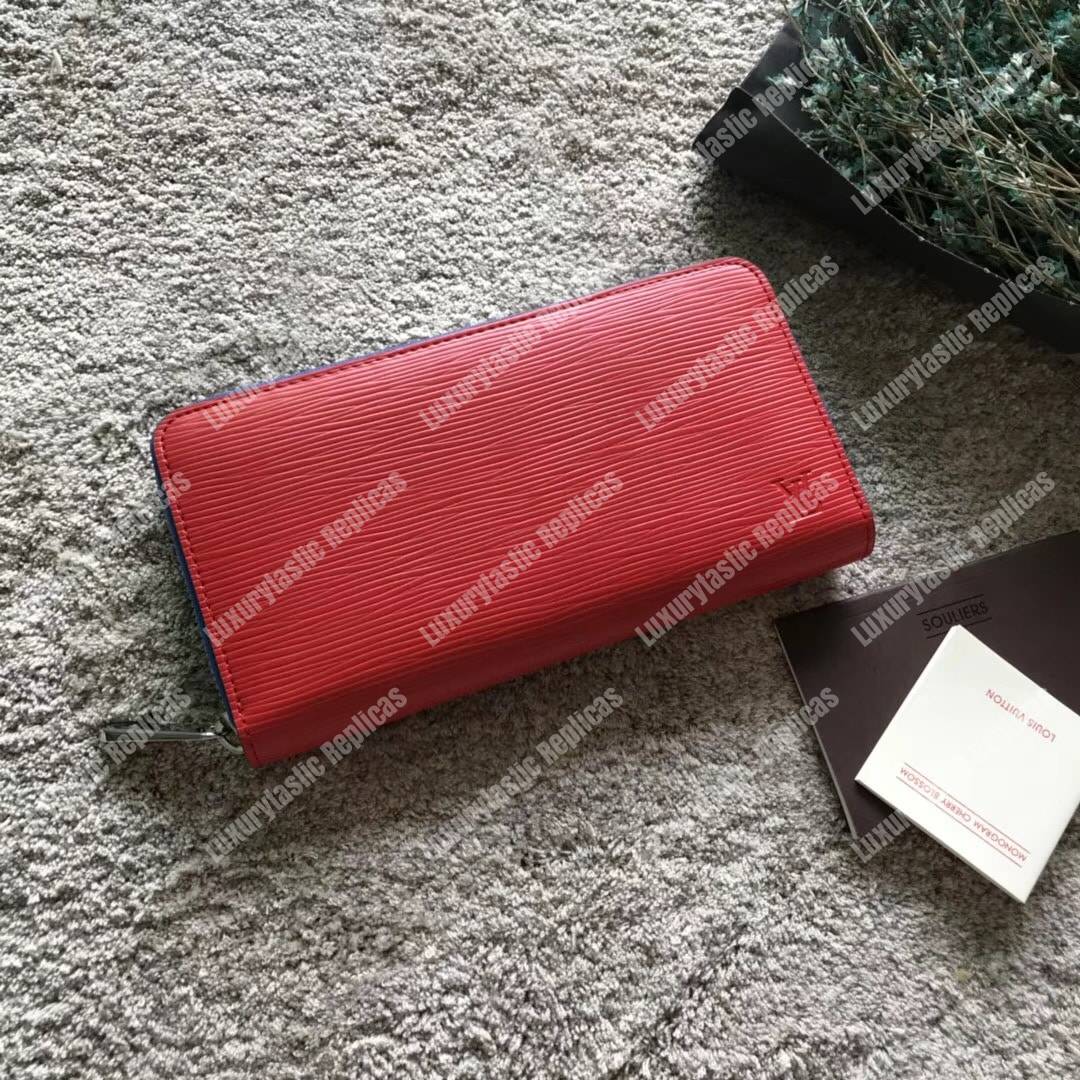 LV Zippy Wallet Epi Leather Coquelicot