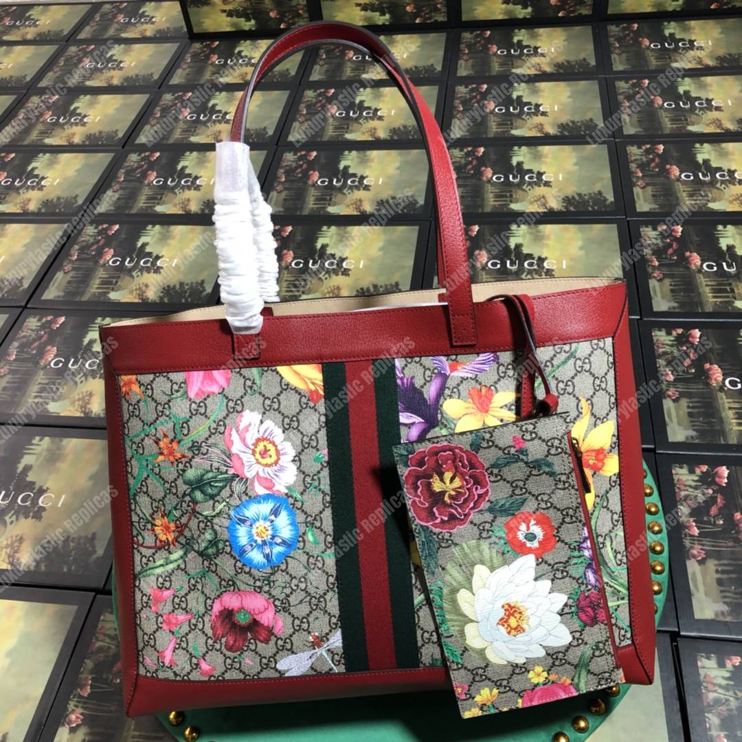 G*u*i ophidia gg flora medium tote red