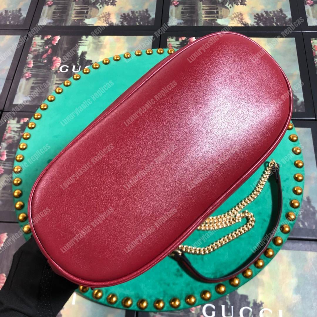 G*u*i rajah medium bucket bag blue