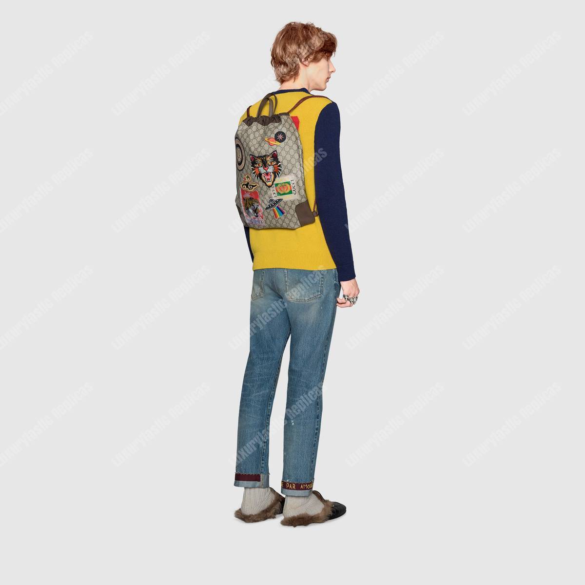 G*u*i courrier soft gg sup*e drawstring backpack