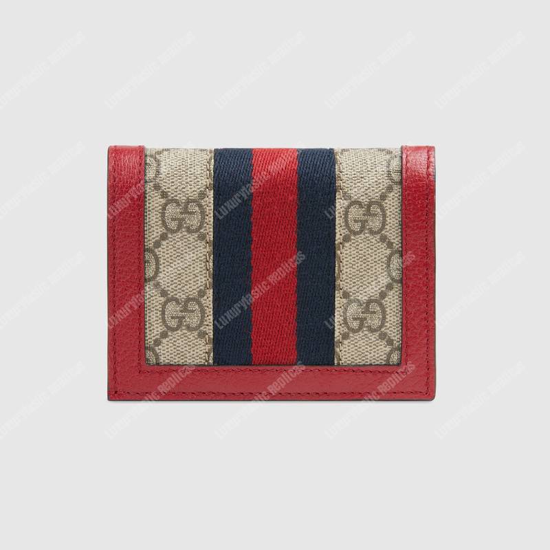 G*u*i queen margaret gg sup*e card case red