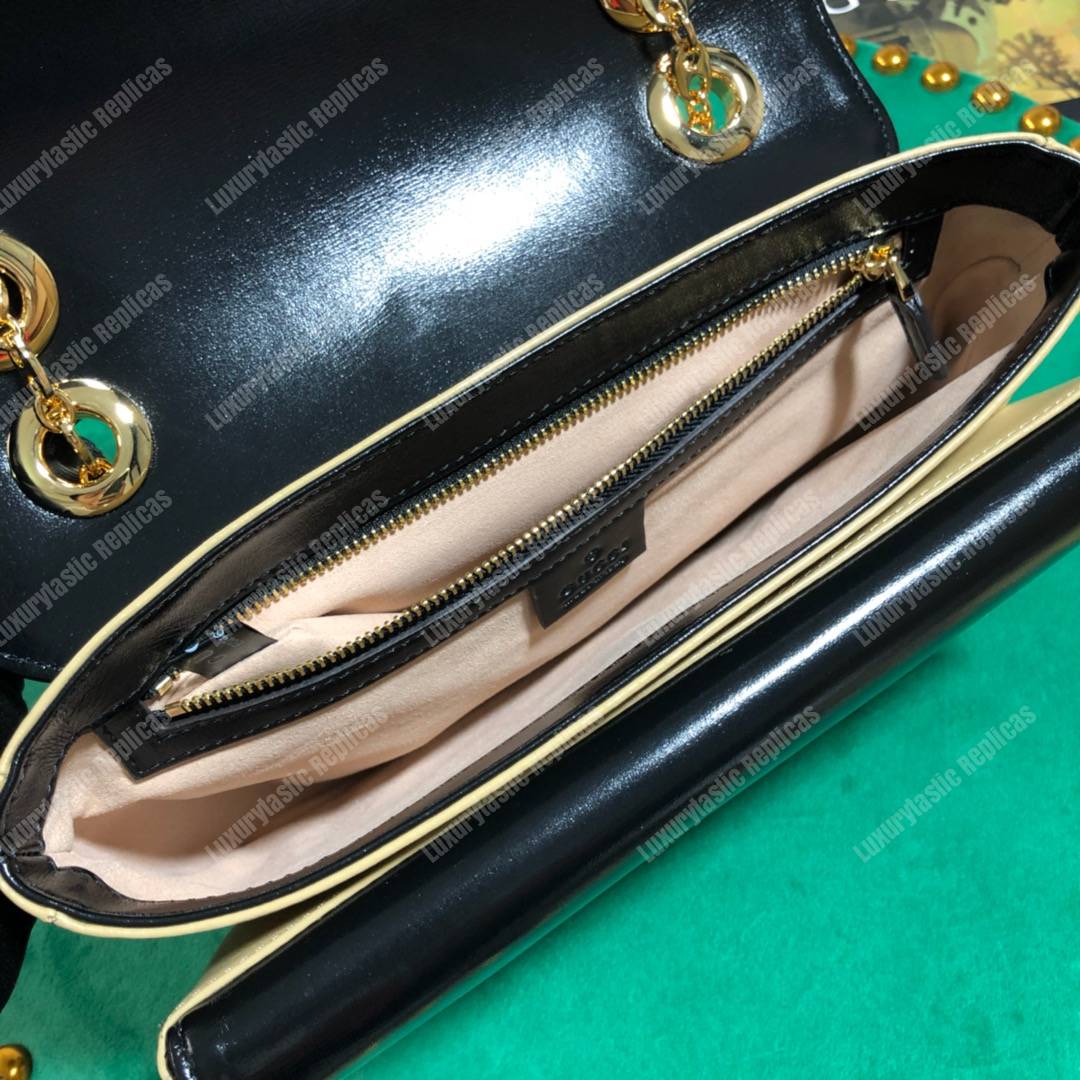 G*u*i leather small shoulder bag beige