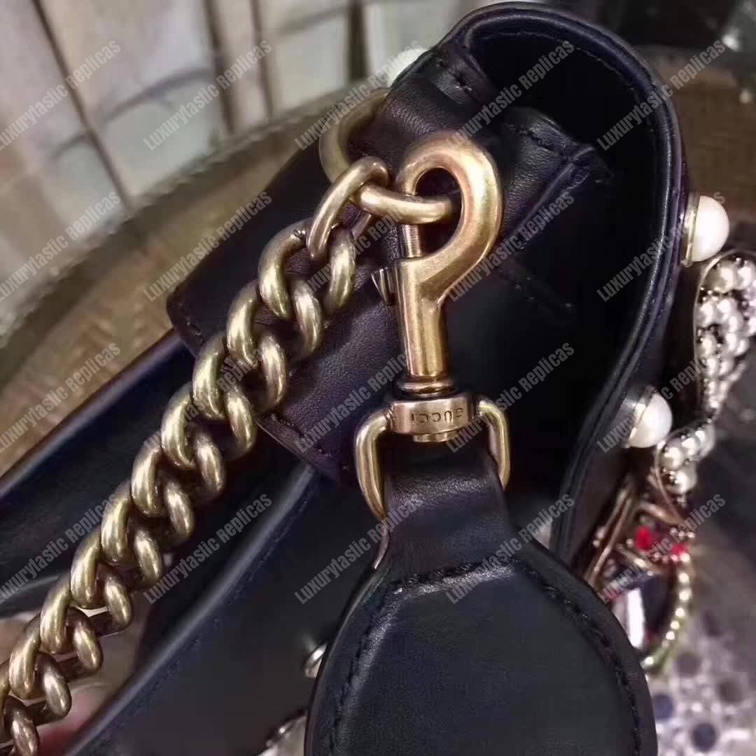 G*u*i broadway leather mini bag black