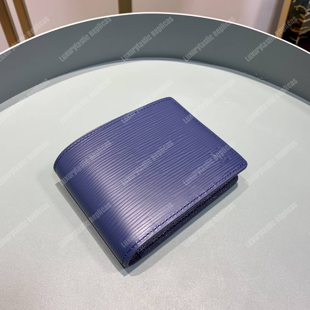 LV Multiple Wallet Blue Oxford