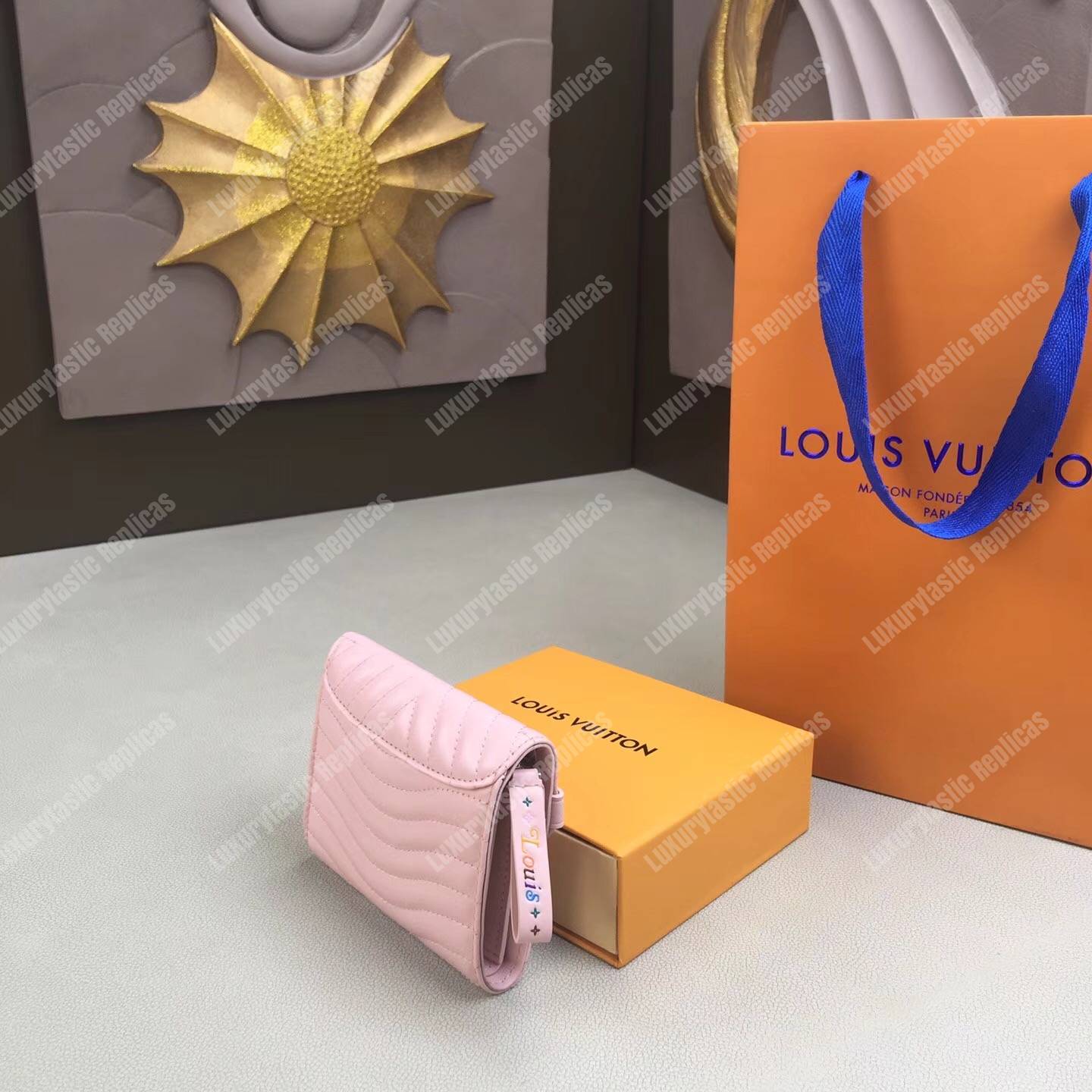 LV New Wave Compact Wallet Smoothie Pink