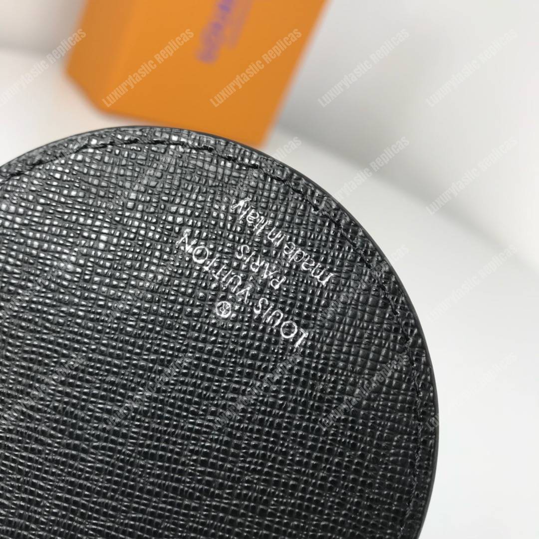 LV Mirror Bag Charm & Key Holder Epi Leather Black