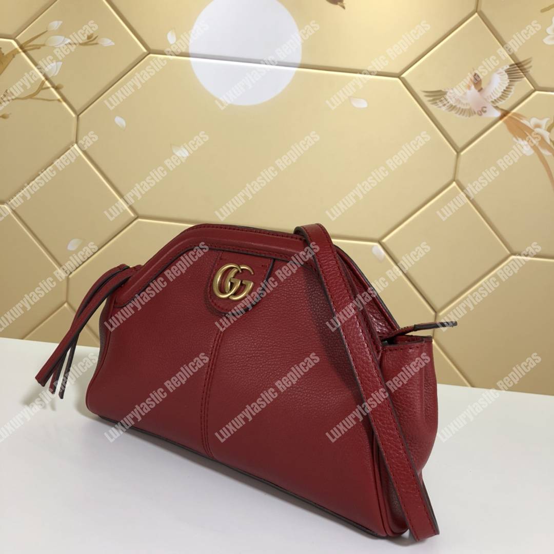 G*u*i re(belle) small shoulder bag leather red