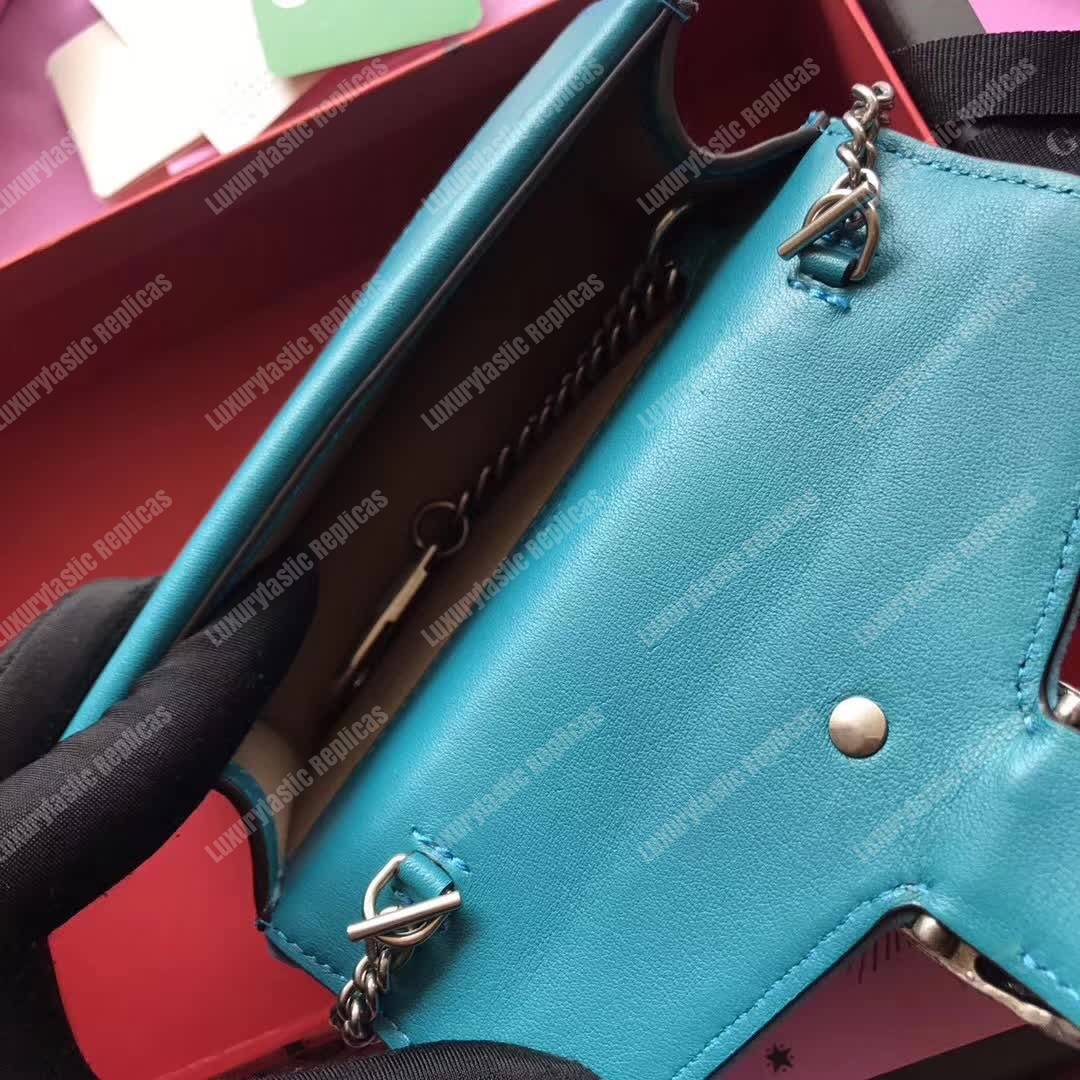 G*u*i dionysus suede super mini bag peacock blue