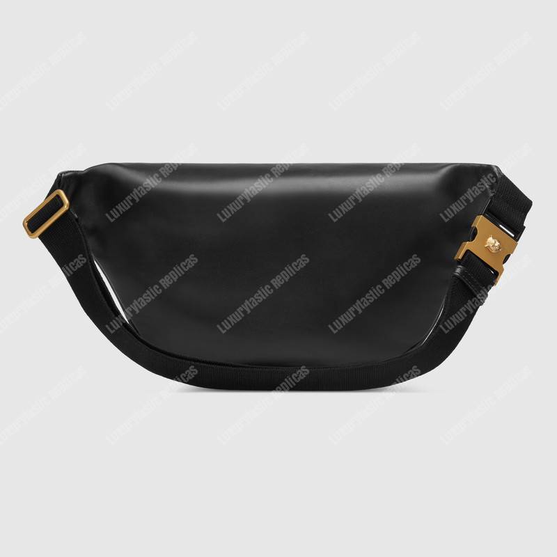 G*u*i leather belt bag animal studs black