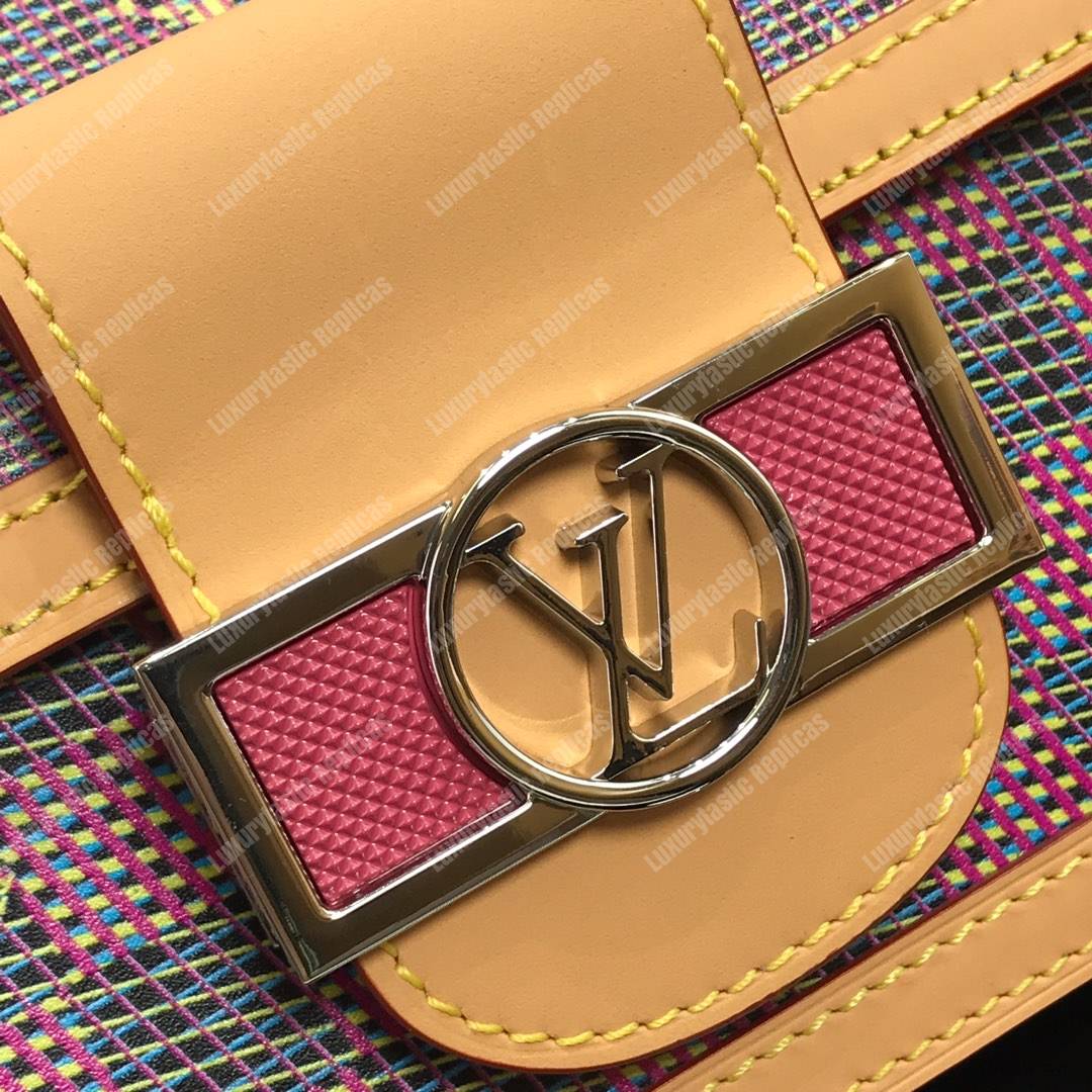 LV Dauphine MM Monogram Pop Print Pink