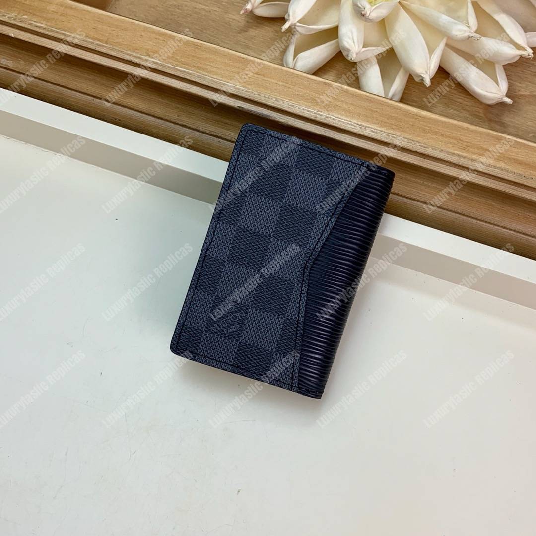 LV Pocket Organizer Epi Leather Damier Graphite