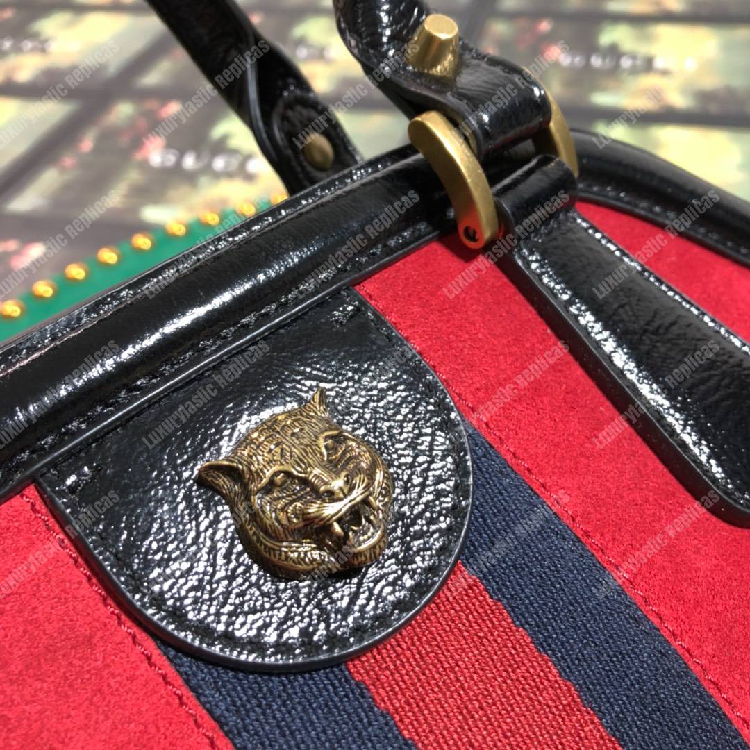 G*u*i re(belle) medium shoulder bag suede red