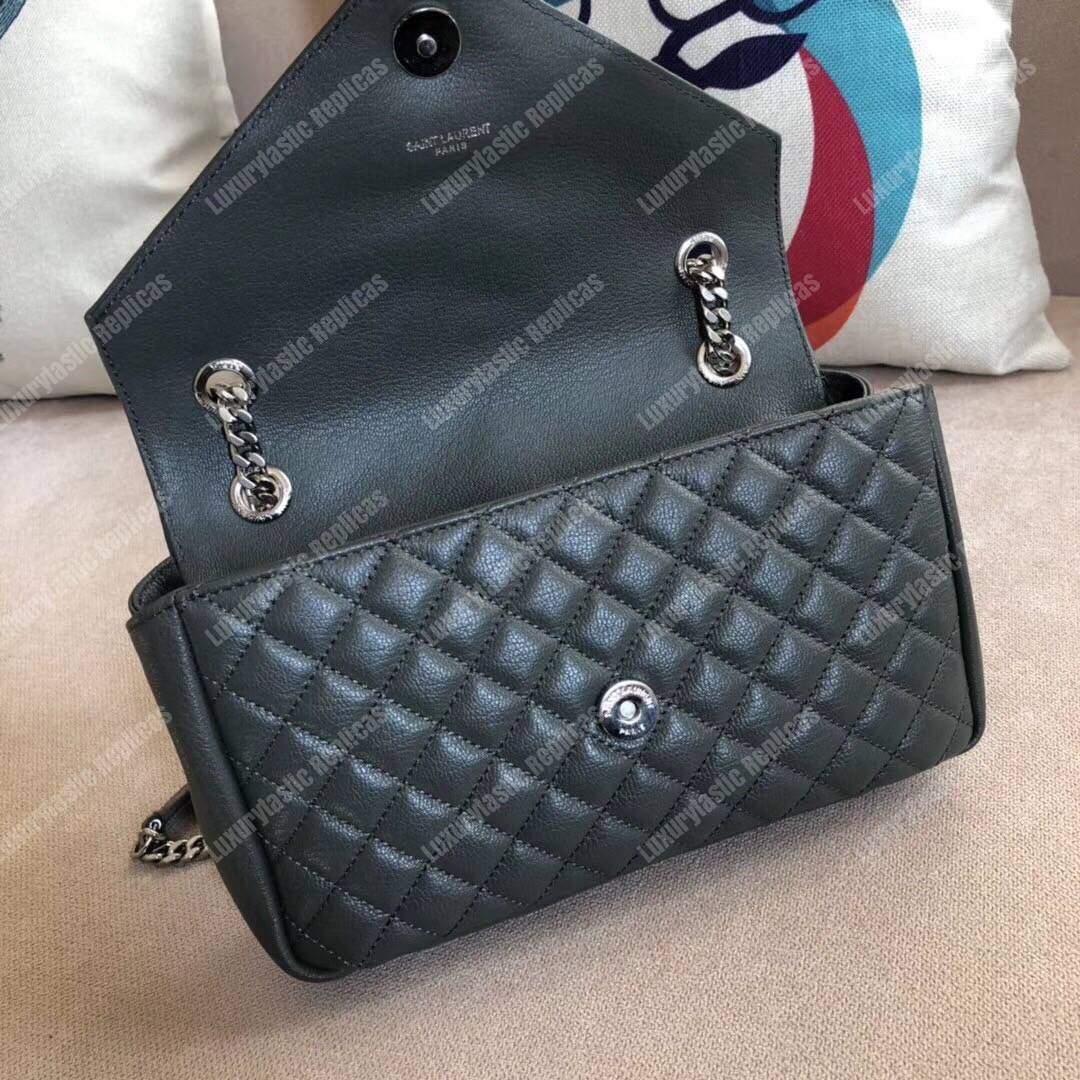 Saint Laurent Classic Medium Soft Envelope Dark Anthracite