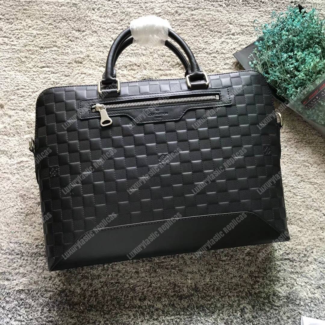 LV Avenue Soft Briefcase Damier Infini Leather Onyx
