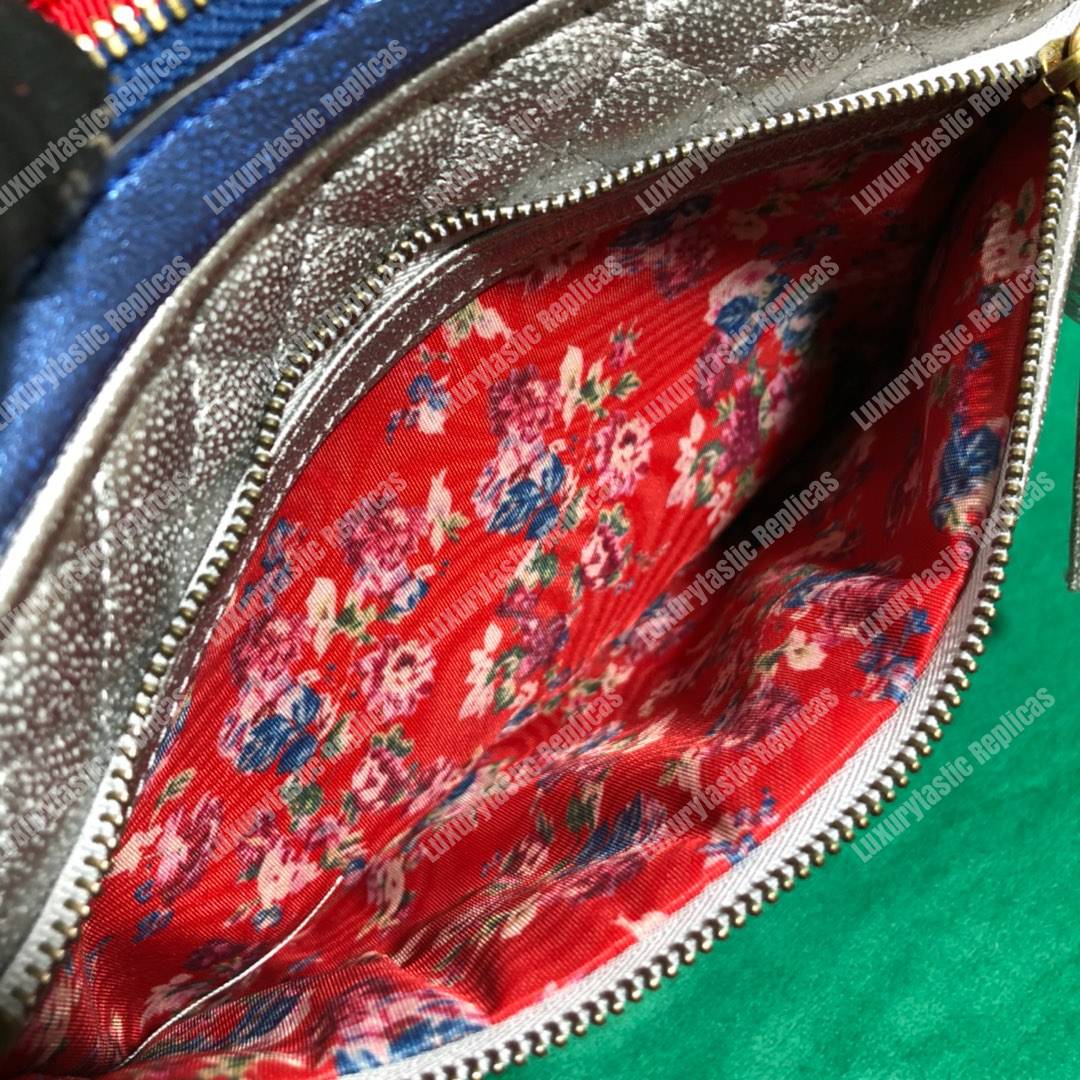 G*u*i zumi clutch metallic red/silver