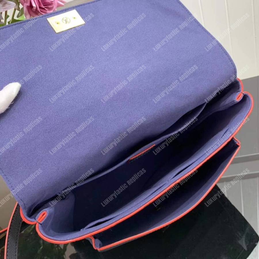 LV Marignan Messenger Bag Monogram Empreinte Marine Rouge