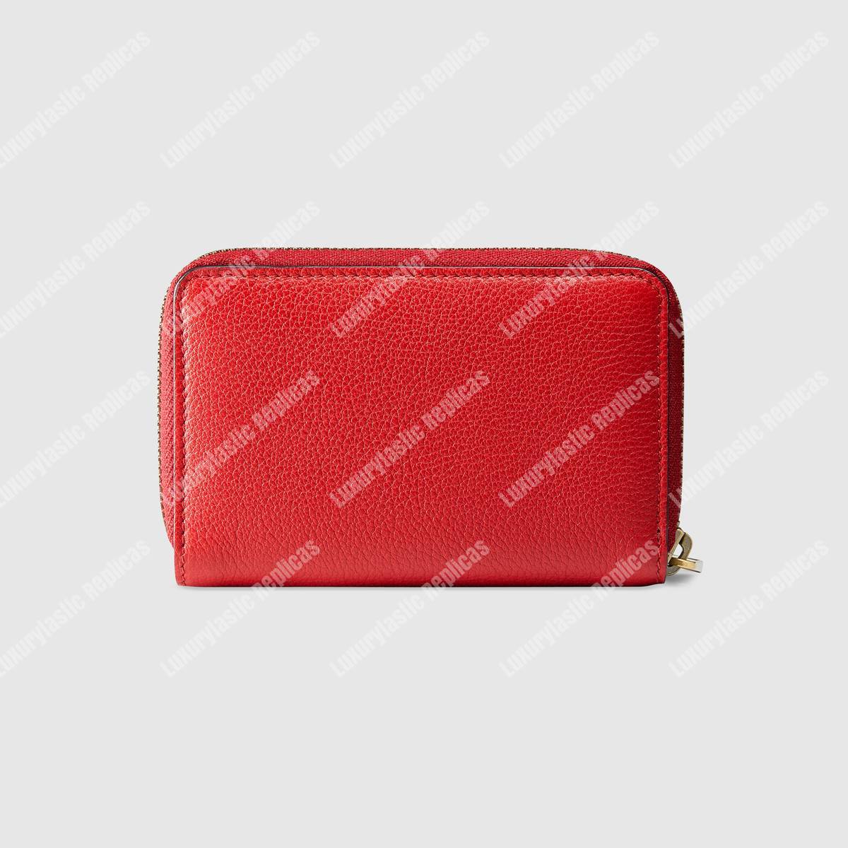 G*u*i print leather card case red
