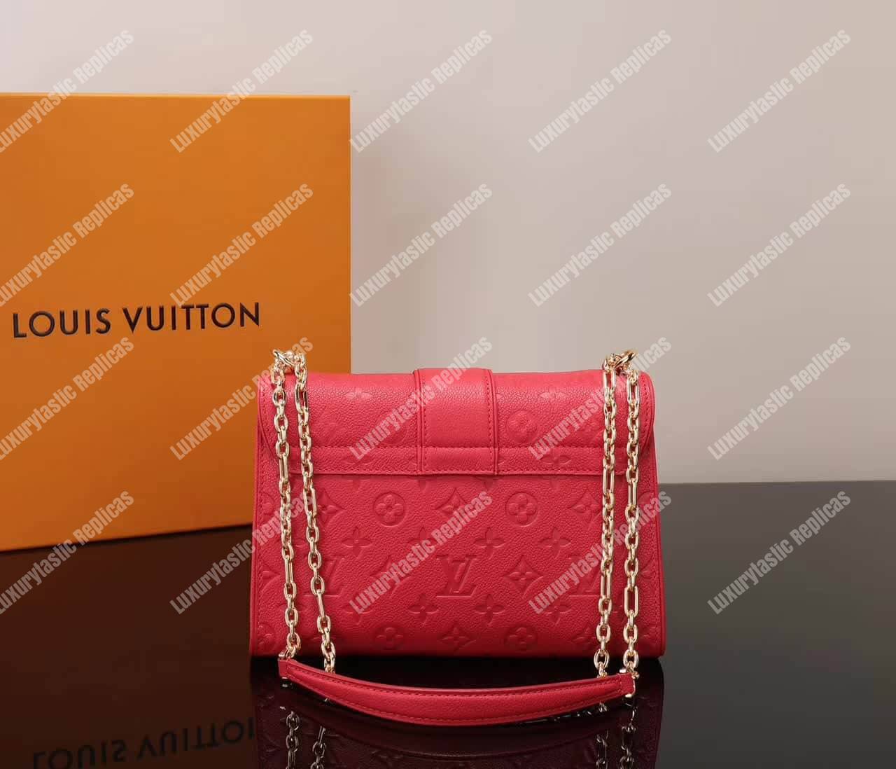 LV Saint Sulpice PM Monogram Empreinte Leather Cerise