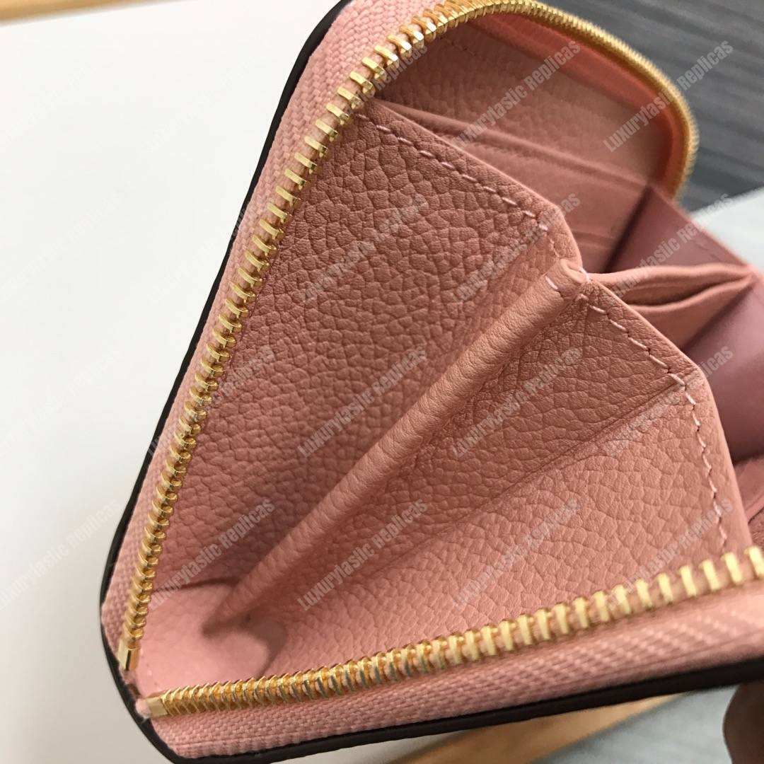 LV Zippy Coin Purse Monogram Empreinte Leather Rose Ballerine