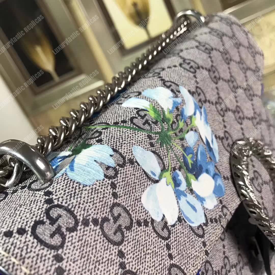 G*u*i dionysus gg blooms shoulder bag blue beige/ebony