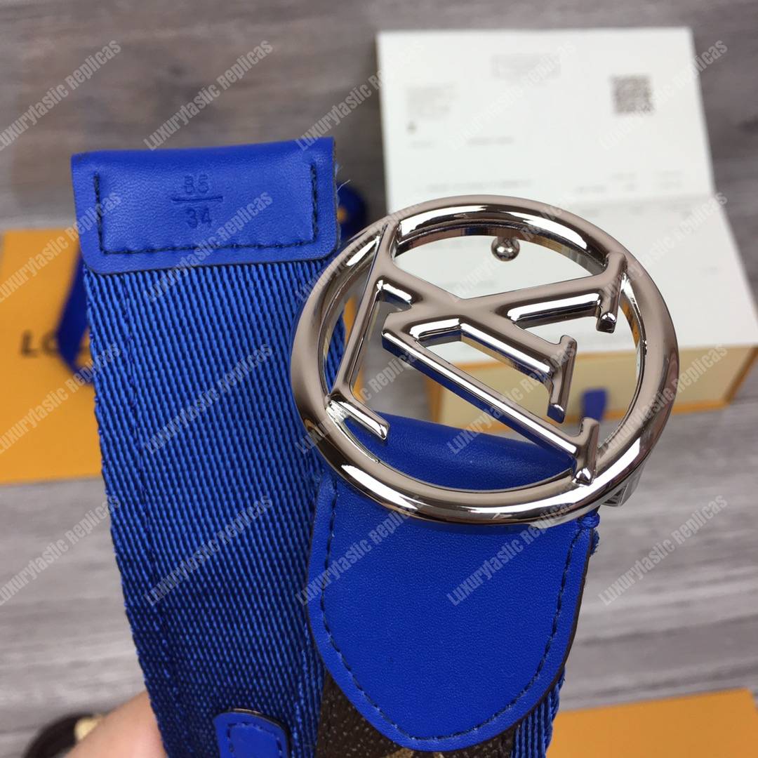 LV Circle 40mm Belt Blue