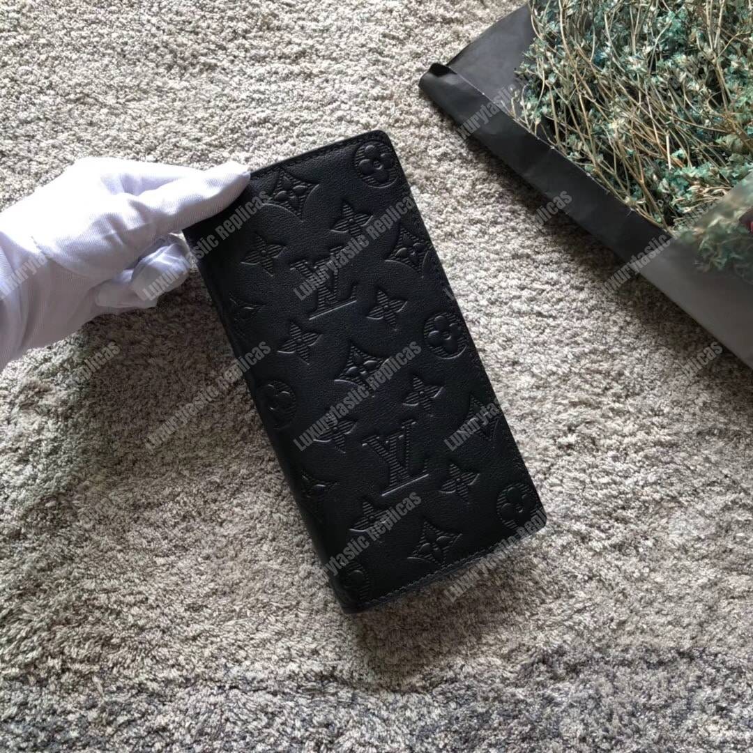 LV Brazza Wallet Monogram Shadow Black