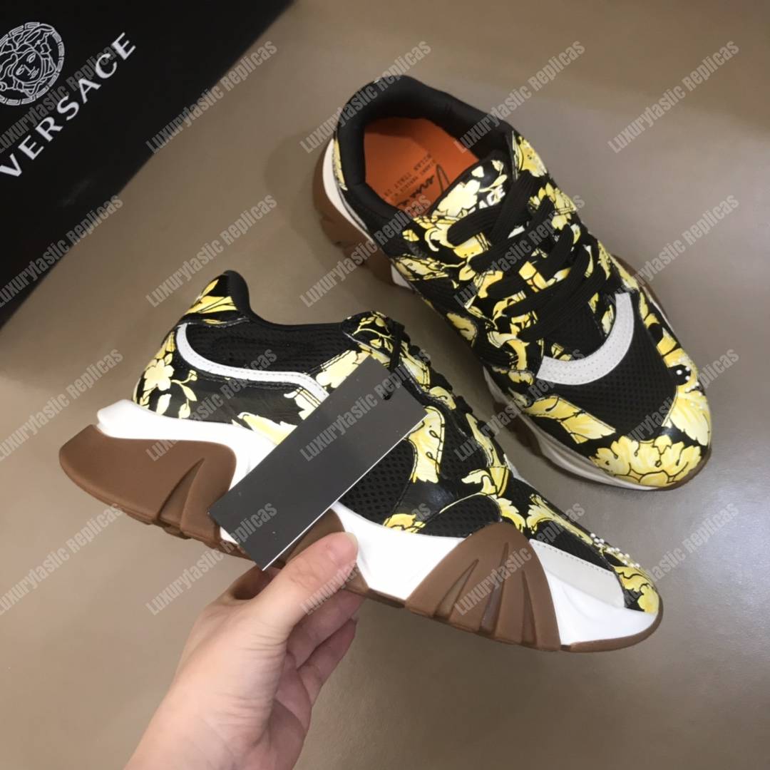 Versace Squalo Sneakers Black/Flower Print