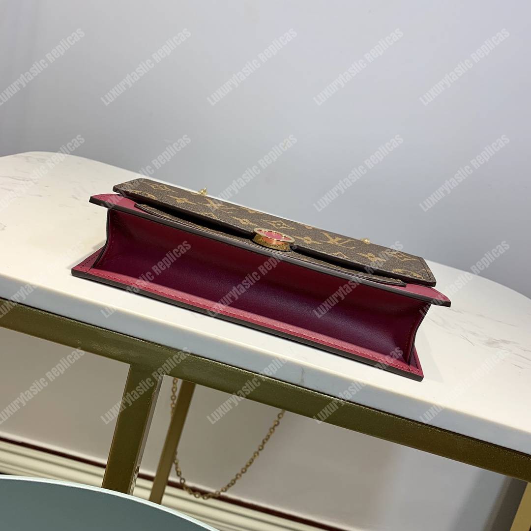 LV Flore Chain Wallet Fuschia