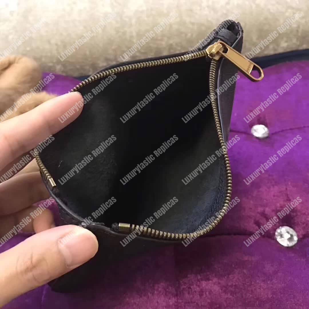 G*u*i print leather small portfolio black